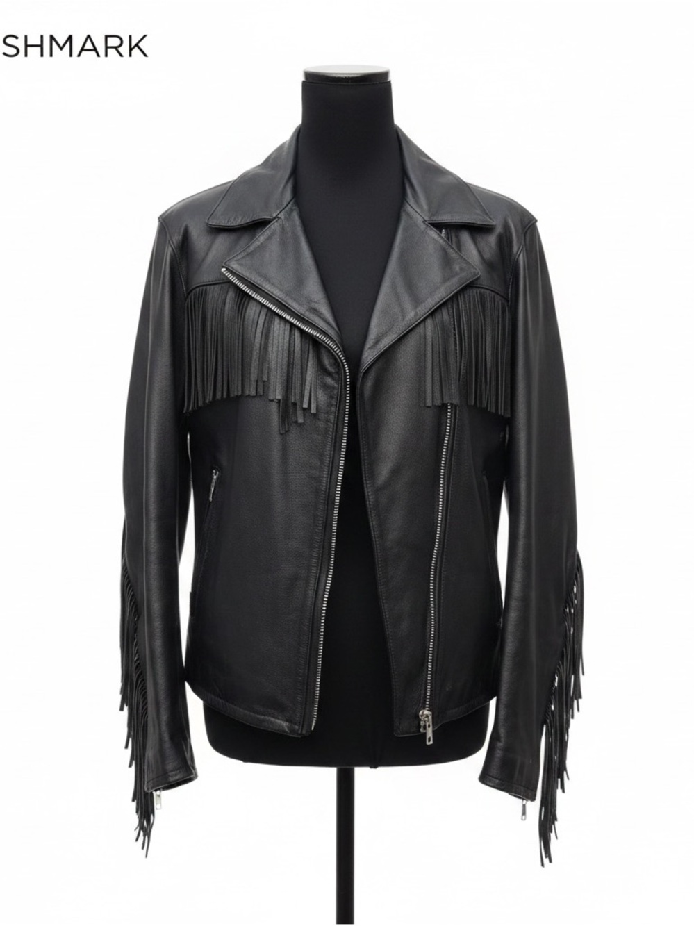 Harley-Davidson Black Leather Fringe Biker Jacket - Picture 7 of 7